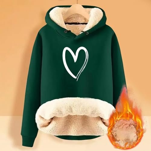 Women's Winter A Velvet Padded Warm Sherbet Hooded Sweatshirt Jacket Women Hoodie Long