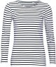 Womens/Ladies Marine Long Sleeve Stripe T-Shirt