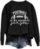 Casual Hoodies for Women Long Sleeve Sweatshirts Letter Print Football Sport Pullover Tops Fall Clothes