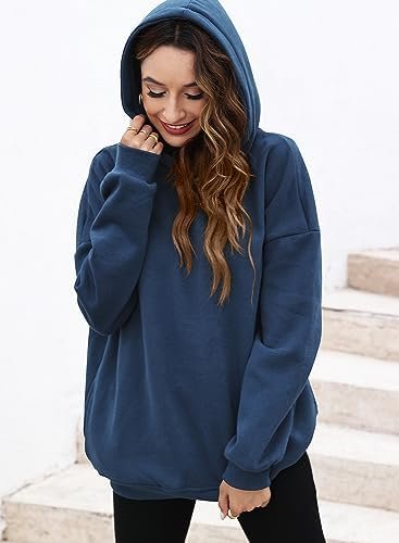 Womens Oversized Hoodies Lined Long Sleeve Sweatshirts Casual Loose Trendy Pullover Sweaters with Pockets