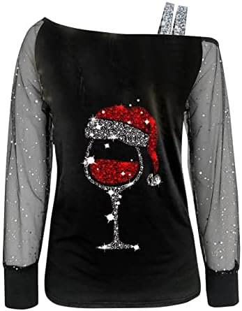 Women's Casual Loose Sleeve Sequin Blouse Print Mesh T Shirt Splice Long Women Women Plus Size Dress Shirts and