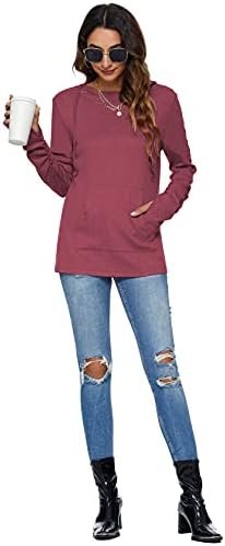 Long Sleeve Drawstrings Hoddie Sweatshirt With Thumb Holes Hoodie for Women