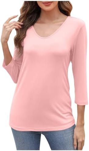 Women's Casual Solid Color T Shirt Soft Short Sleeve Top for Everyday Oversized Tunic Top