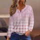 Long Sleeve Tops for Women Women Summer Shirt Dressy Casual Blouses Floral Print Basic Tees Versatile T-Shirts