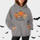 Women Halloween Sweatshirt Pumpkin Print Long Sleeve Casual Pocket Pullover Hoodie Womens Soft Zip Hoodie