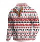 Autumn And Winter Men's New Christmas Digital Printed Long Sleeve Stand Half Zip Plus Hoodie Crop