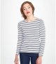 Womens/Ladies Marine Long Sleeve Stripe T-Shirt