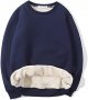 Men's Sweatshirt Winter Warm Sherpa Lined Pullover Top Sweatshirt