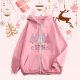 Christmas Women's Printed Zipper Long Sleeve Pocket Drawstring Casual Sports Hoodie X Hoodie